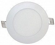 Светодиодный ультратонкий светильник, термопластик Chronos DLS белый (круглый) 6 Вт. 4500К, 120х25